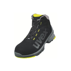 B-Ware Uvex Stiefel 1 S2 Sicherheitsstiefel Herren Damen Weite 14 Gr. 42 schwarz gelb
