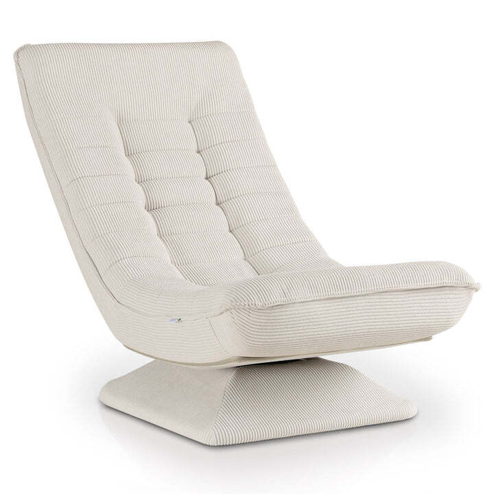 Relaxsessel Korsika 360° drehbar ergonomisch Cord 5-lagige Polsterung beige - 4262437183916