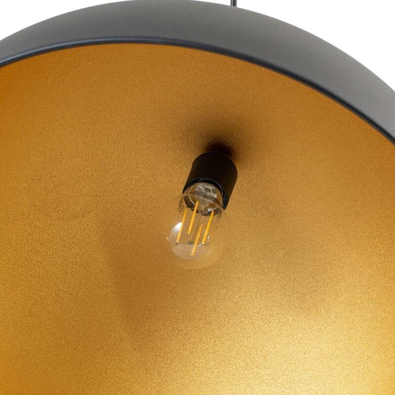 ROYALTECH Hängeleuchte Lipeo Pendelleuchte Lampe dimmbar schwarz gold Ø50cm - 8682835454627