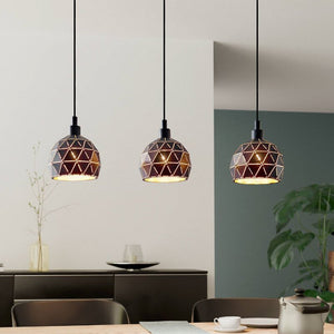 B-Ware Roccaforte Hängelampe Pendelleuchte Schwarz Gold Metall 75 Cm E14