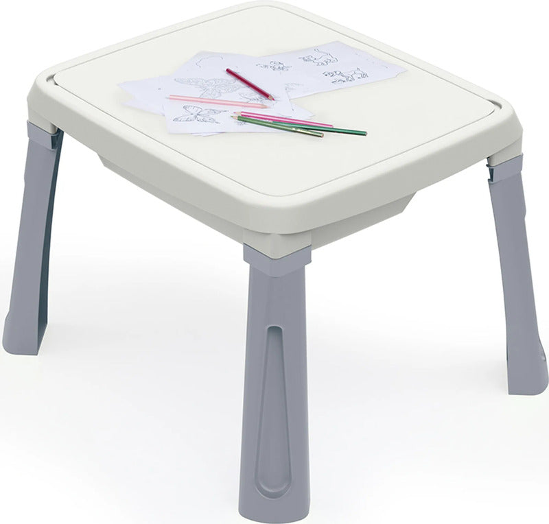 Dolu Sand-Wasser-Tisch Weiß/Grau 54,5x45x45 cm für Kinder ab 2 Jahren - 8690089026774