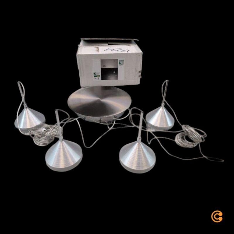 FABAS LUCE Pendelleuchte Isabella LED Hängelampe dimmbar warmweiß alu 4-flammig - 8019282099444