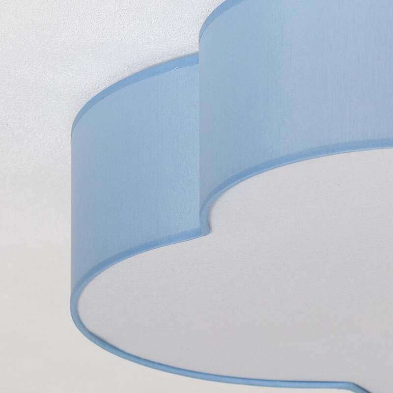 TK Lighting Deckenleuchte Cloud blau 63cm LED Lampe Leuchte dimmbar Textil E27 - 5901780560713