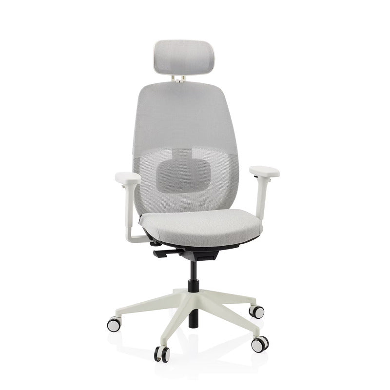 hjh OFFICE Bürostuhl Drehstuhl Schreibtischstuhl Netzstoff Armlehnen grau - 4064323109242
