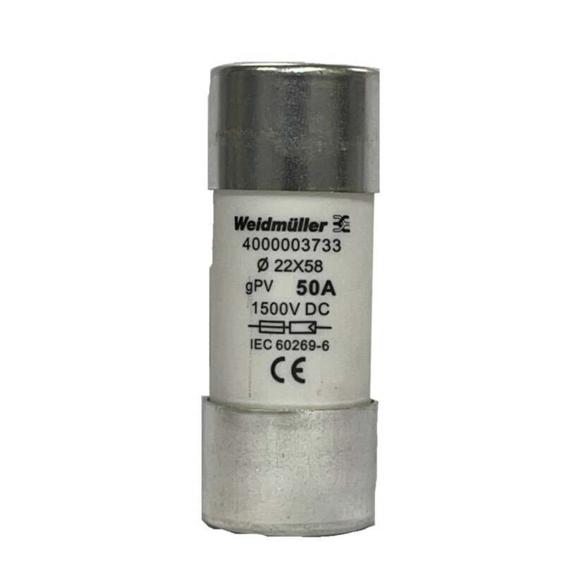 Weidmüller 4000003733 FUSE WSFL 22X58 50A 1K5V GPV Feinsicherung - 8430243427159