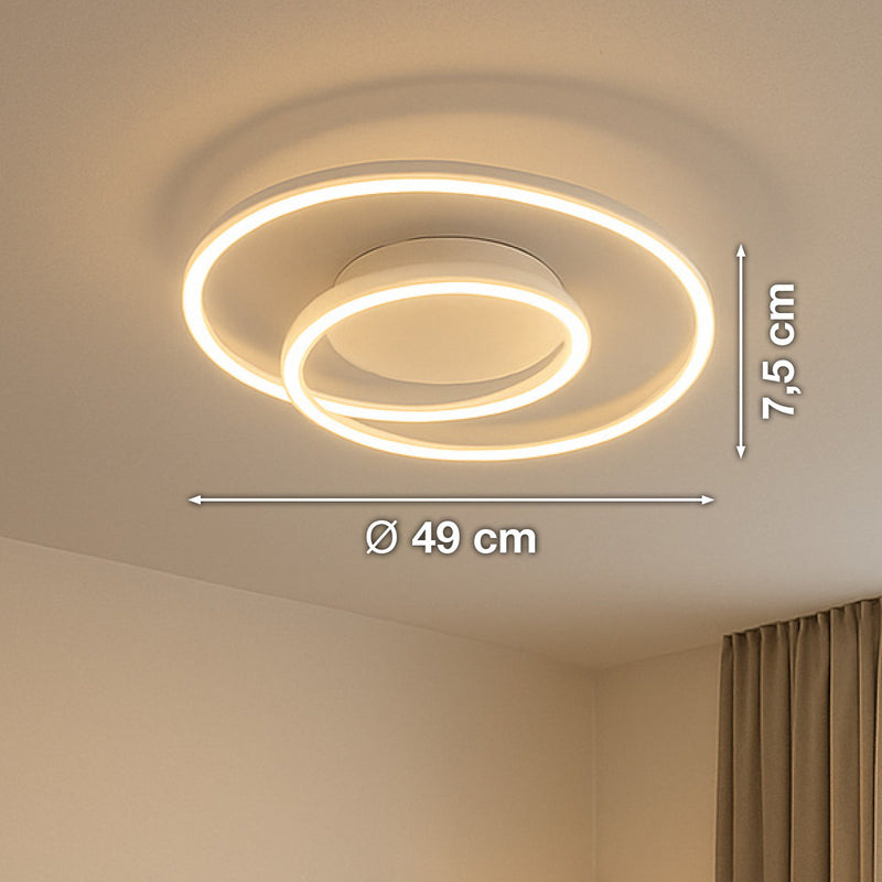 FISCHER & HONSEL Deckenlampe HOLY LED Leuchte dimmbar creme Ø49cm Fernbedienung - 4003694215428