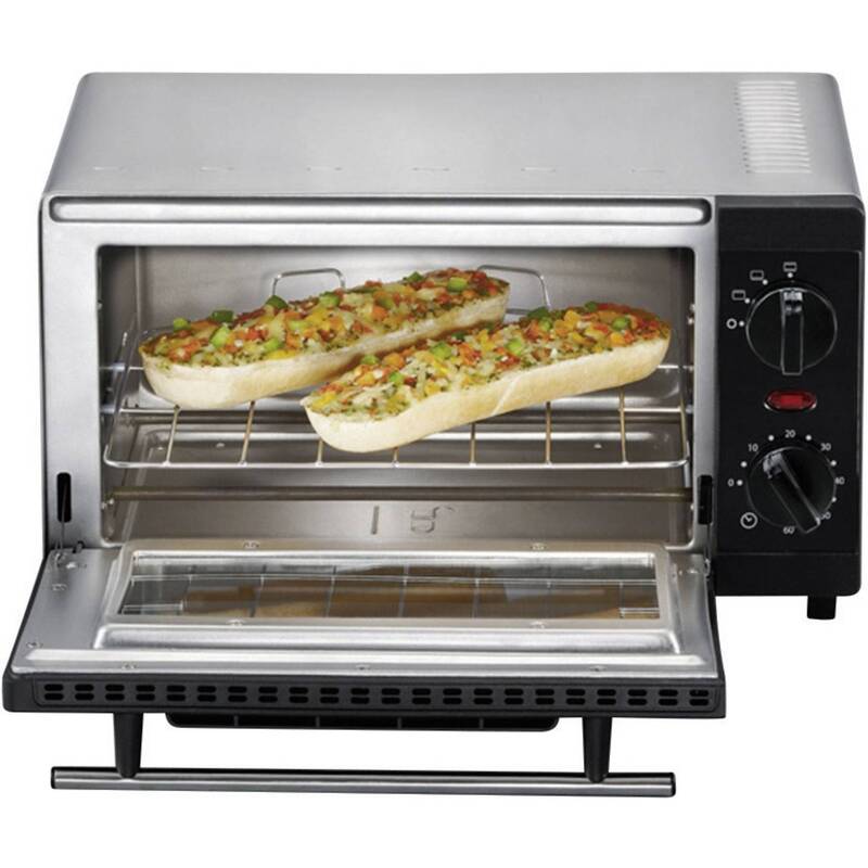 Severin Minibackofen 9l Heizgerät mit Timerfunktion 800W Edelstahl kompakt 200°C - 4008146008955