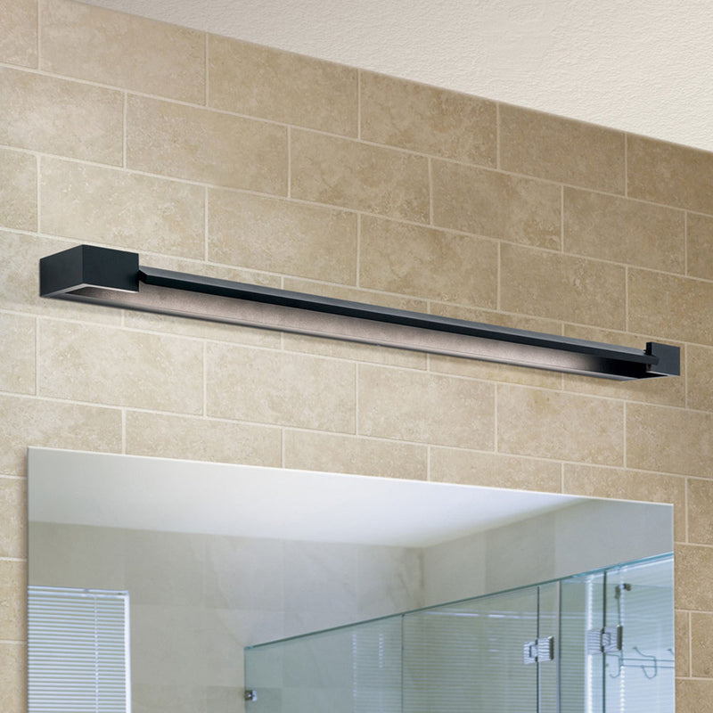 LED Wandleuchte Marilyn schwarz matt 90cm Badezimmerlampe Aluminium IP44 24W - 9003090271290