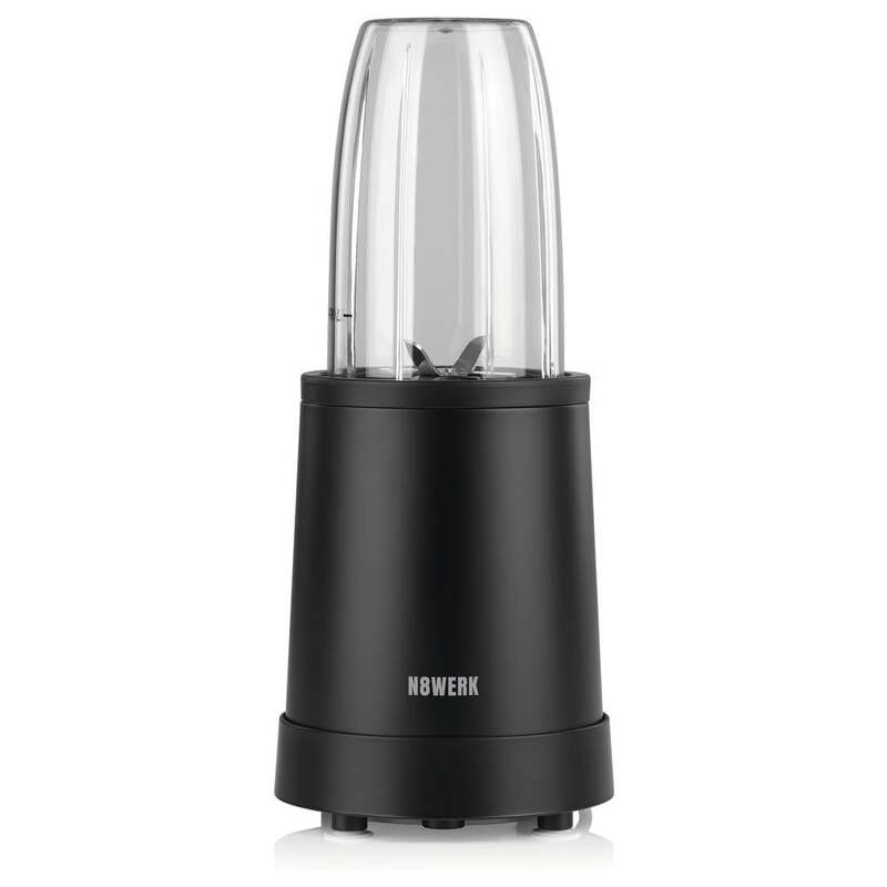 N8WERK Nutrition Mixer 800 W Schwarz 8-tlg. mit Ice Crush To-Go-Deckel - 4052926091910
