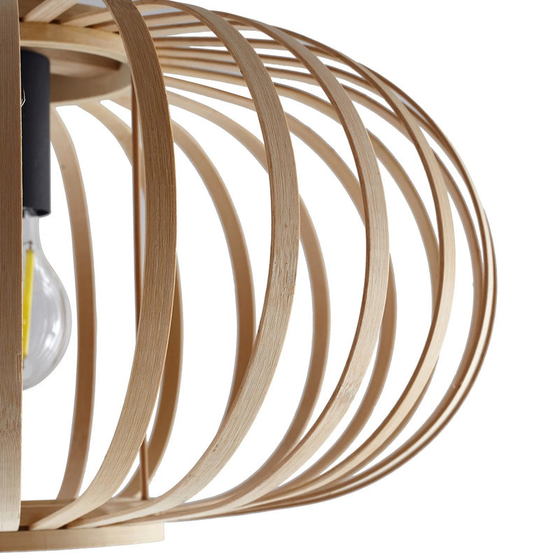 Lindby Deckenleuchte Lielle LED Lampe Hängelampe dimmbar Bambus natur Ø38cm - 4251911793222