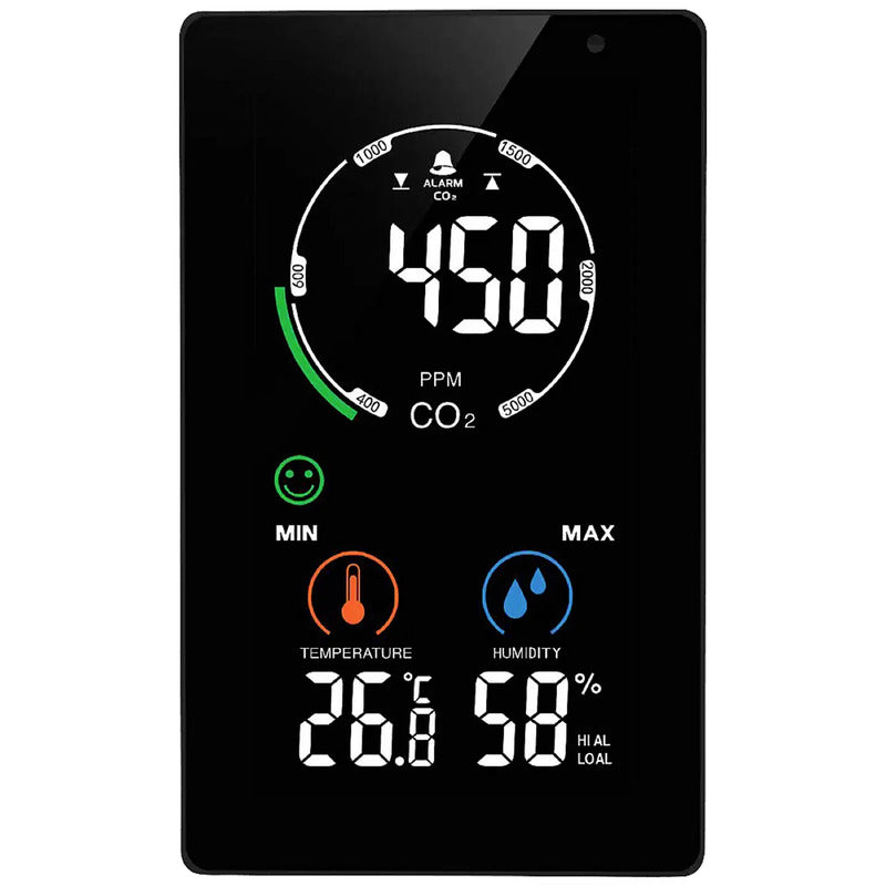NDIR CO2 Monitor CO2-Anzeige CO2-Messgerät integriertes Thermometer Hygrometer - 4064161211800