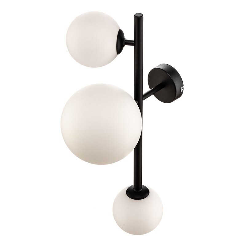 Euluna Wandleuchte Dione Wandlampe Lampe Leuchte Wohnzimmer 3 flammig schwarz - 5904798654375