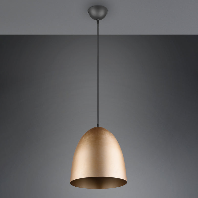 Reality Leuchten Hängeleuchte Tilda Hängelampe Lampe einflammig messing Ø 25 cm - 4017807522280