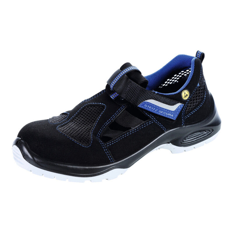 Steitz Secura Sandale Herren schwarz AL 711 PLUS ESD S1 Komfort Fußbett Größe 45 - 4044348479858