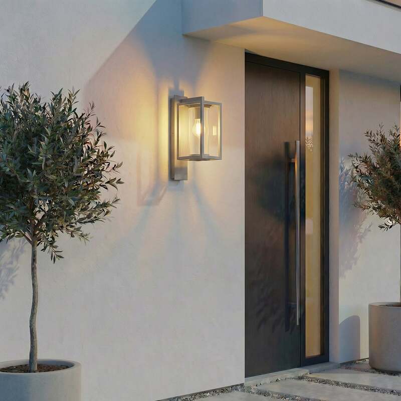 Lucande Außenwandleuchte Ferda LED Gartenlampe Wandleuchte dimmbar grau IP44 - 4255830906978