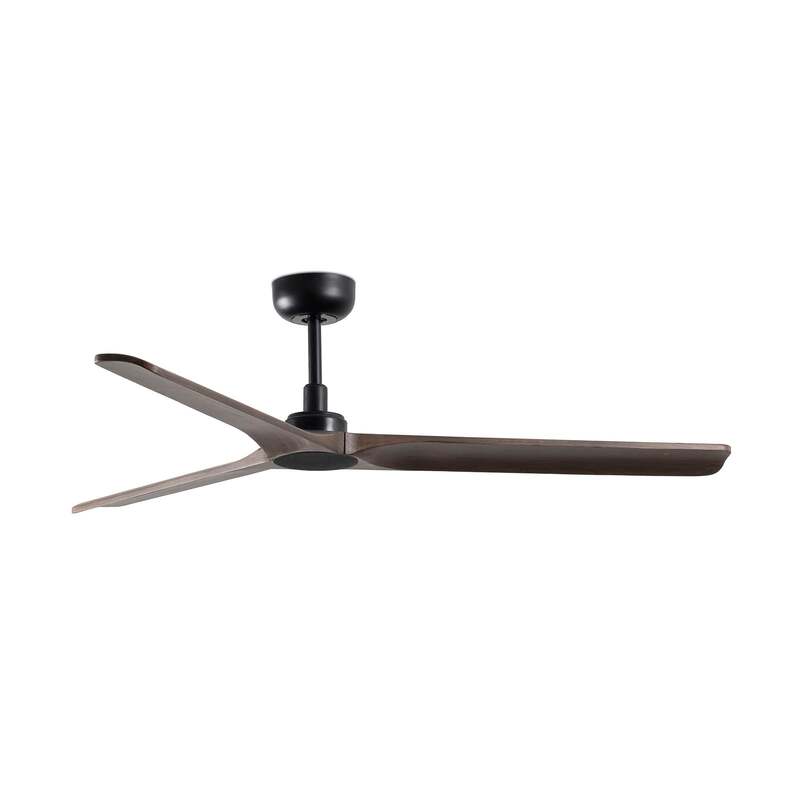 FARO BARCELONA Deckenventilator Heywood schwarz Holz dunkel Ventilator Lampe - 8421776296893