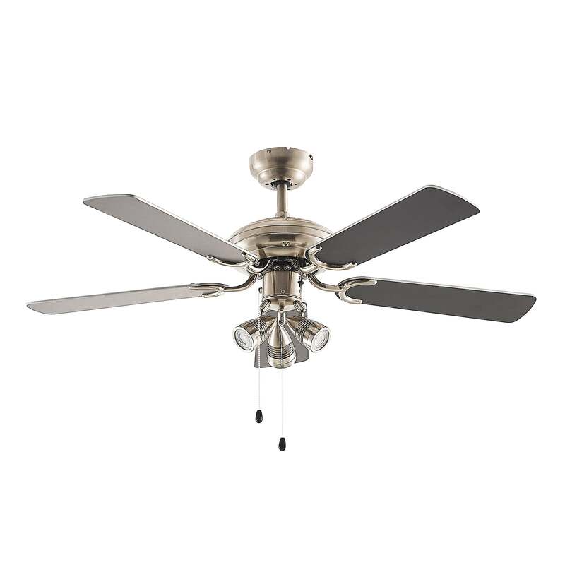 Lindby Deckenventilator Anariki leise Ventilator mit Licht silber Ø 108,5 cm - 4251911744675