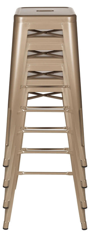 hjh OFFICE Barhocker Tresenhocker Stuhl Sitz VANTAGGIO HIGH metallic champagner  - 4251084662318