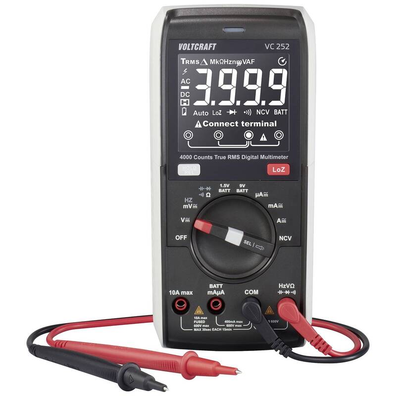 VOLTCRAFT VC252 Digital Multimeter Hand-Multimeter True RMS 600V 10A - 4064161218021