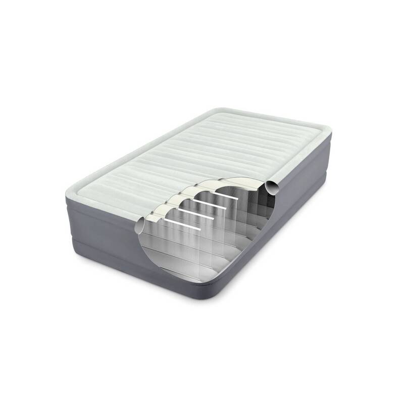 Intex PremAire I Twin Luftbett mit Motorpumpe 99x191x46cm grau 136kg - 6941057423470