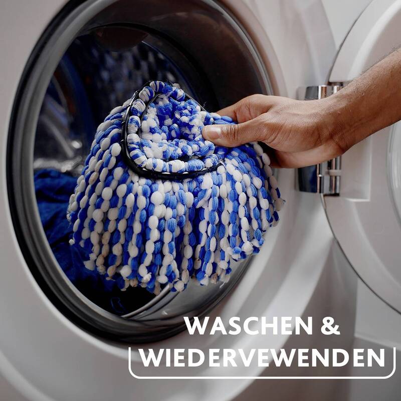 Vileda Bodenwischer H2PRO Wischmopp mit Teleskopstiel und Powerschleuder 360° - 4023103254237