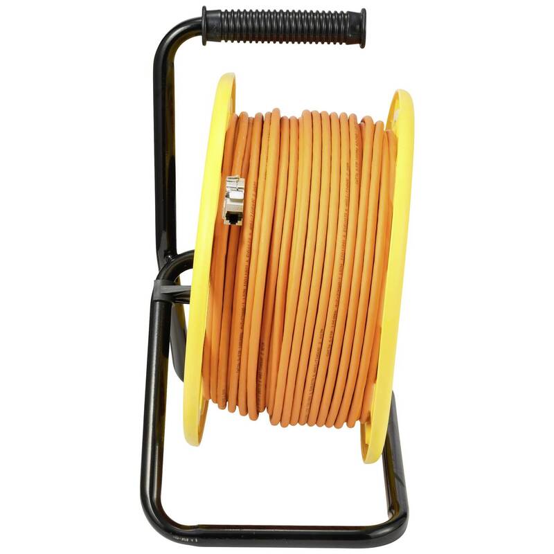 Renkforce Netzwerk Kabeltrommel RJ45 CAT 7a S/FTP 50m orange rund flexibel - 4064161019093