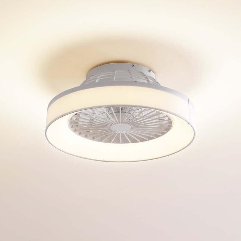 Lindby LED-Deckenventilator Mace Ventilator Deckenventilator weiß leise Ø 47 cm - 4251911780260