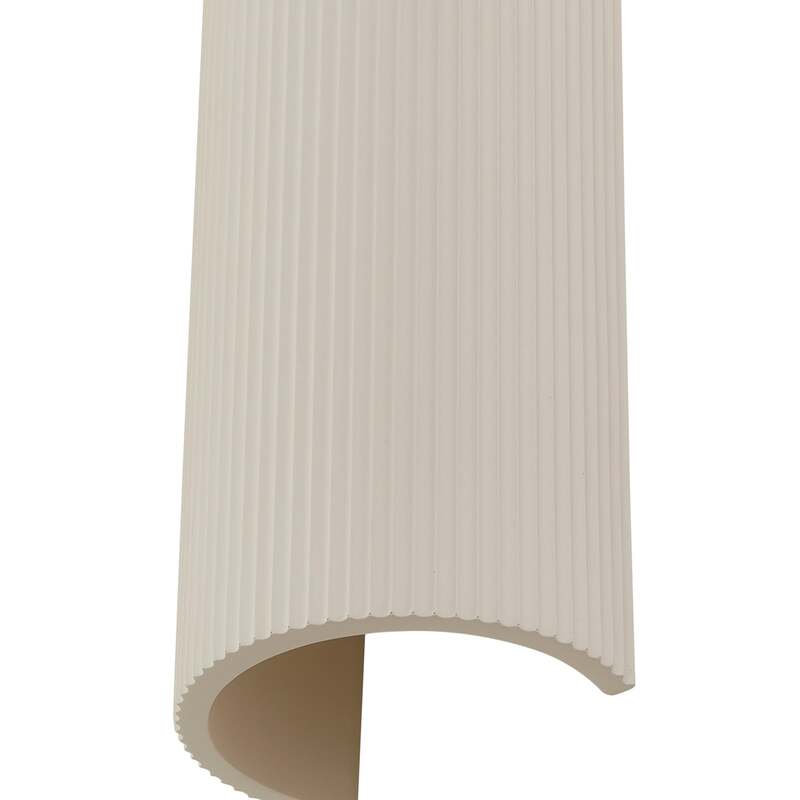 Lindby Wandleuchte Colja Wandlampe Wandlicht Leuchte rund Höhe 30,5 cm Gips weiß - 4251911794229