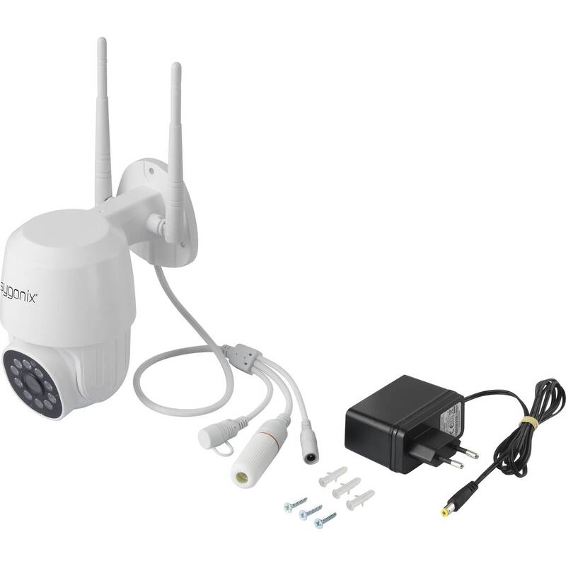 Sygonix IP Überwachungskamera WLAN PTZ 1920x1080 Pixel 2-Wege-Kommunikation weiß - 4064161183992