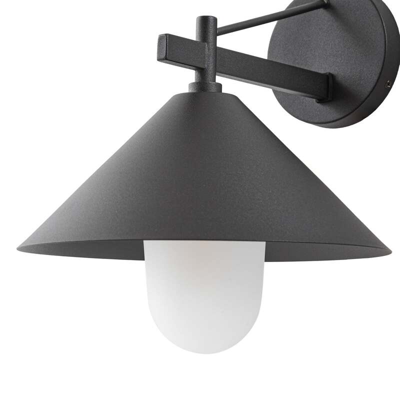 Lucande Außenwandleuchte Kiyogi schwarz LED Gartenlampe dimmbar IP65 31cm - 4255830911064