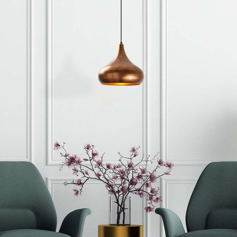 Hängeleuchte Muba 11550 messing brüniert Metall Ø 26 cm Deckenlampe Leuchte - 8683342591218