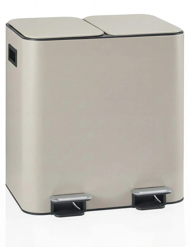 hjh OFFICE Mülleimer Abfalleimer Clean 10 Beige Behälter 2 x 15 L DEFEKTWARE - 4064323130611