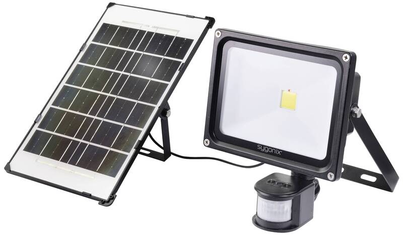 Sygonix SY-5461110 Solar-Spot mit Bewegungsmelder 30 W Neutralweiß Schwarz Solar - 4064161240350