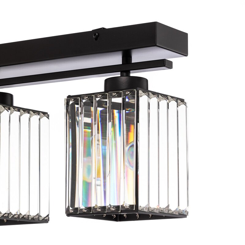 AV-1795-4Y-BSY Deckenleuchte Lampe Balken E27 Kristallglas Eisen SIEHE TEXT/FOTO - 8698957163026