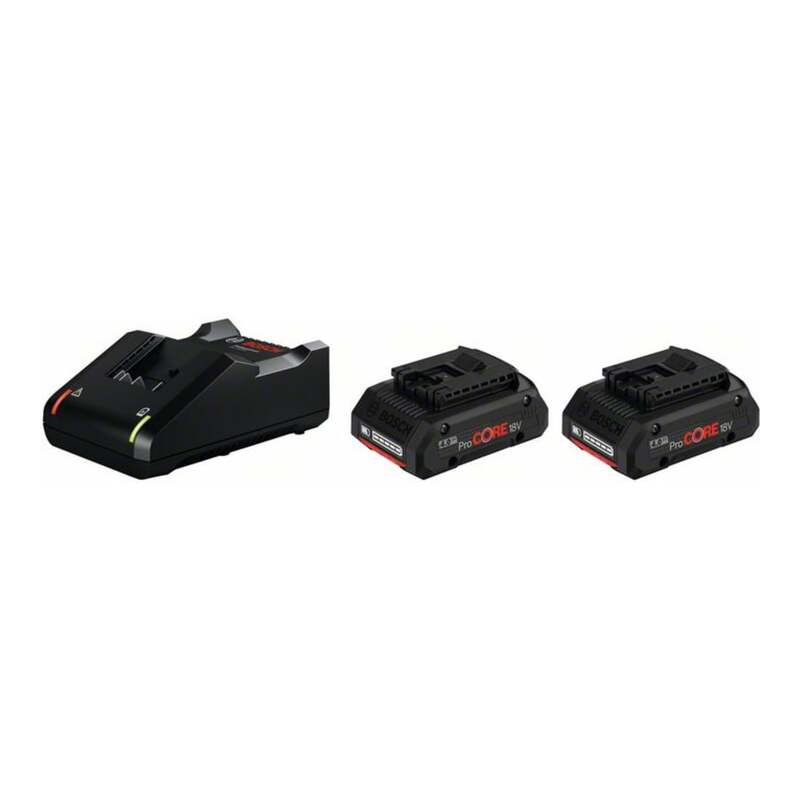 Bosch Akku Starter-Set ProCORE 18V 4,0Ah 2x Akkupack GAL 18V-40 Ladegerät 80min - 3165140970341