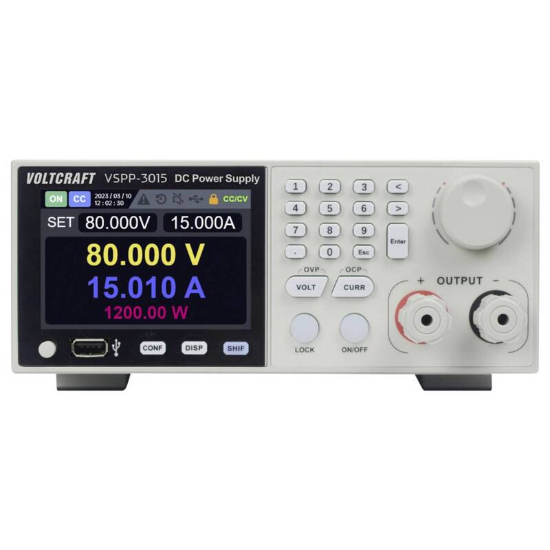 VOLTCRAFT Labornetzgerät VSPP-3015 einstellbar 0-150V 30A 3000W USB LAN - 4064161479187