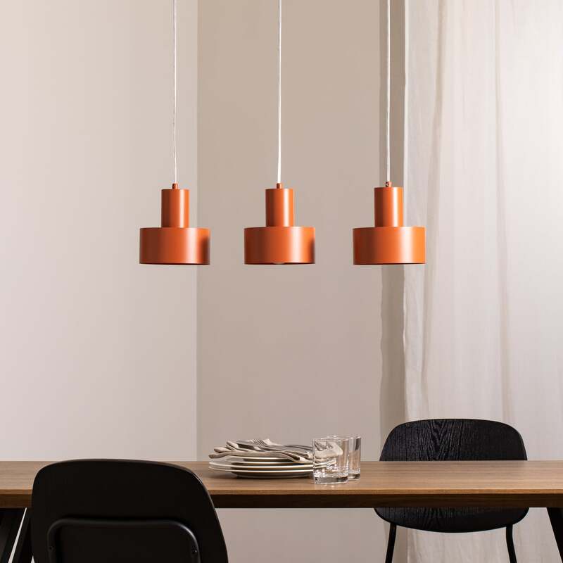 Hängeleuchte Rif 3 ziegelrot 3-flammig dimmbar Stahl 67x15 cm Sigma - 5902846810674