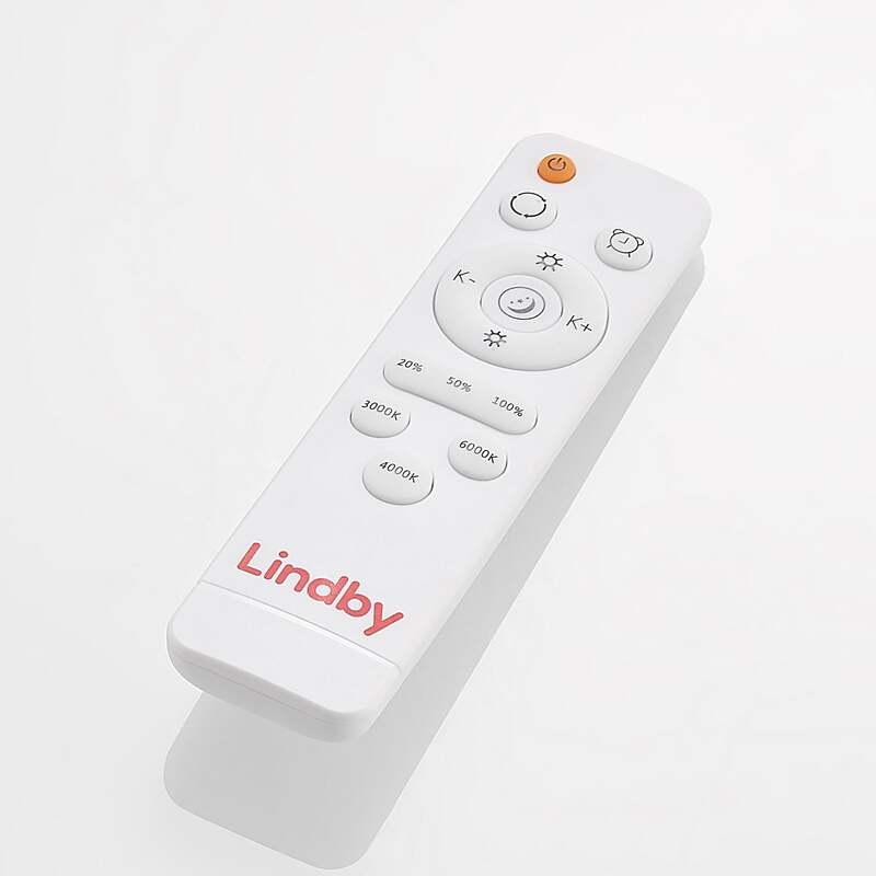 Lindby Deckenlampe Emiva LED Leuchte dimmbar Holz hell CCT 50cm 3000K-6500K - 4251911711950