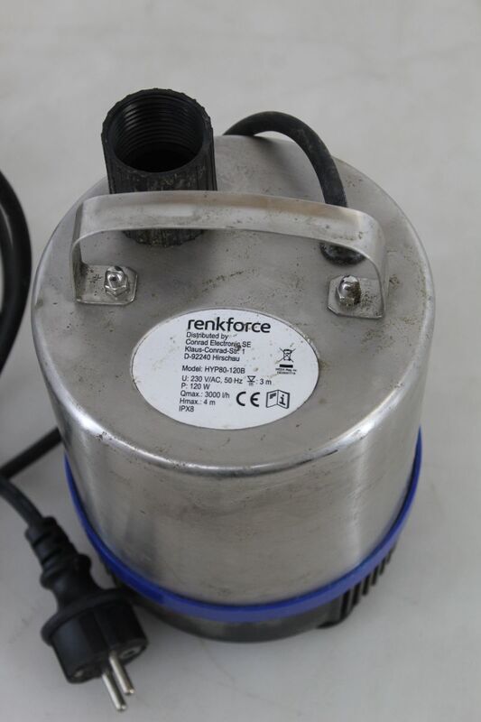 Renkforce Springbrunnenpumpe Edelstahl 3000l/h 120W 4m Förderhöhe Gartenpumpe - 4016138918885