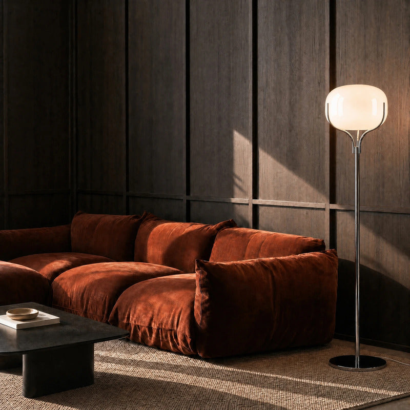 Christo Stehleuchte Stehlampe 160cm LED Lampe Leuchte chrom/weiß Glas elegant - 4255830911309
