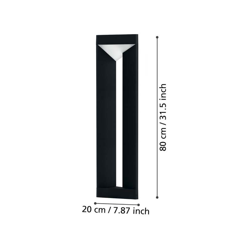 Eglo Wegeleuchte Nembro LED Gartenlampe Außenleuchte schwarz 80 cm IP54 10 W - 9002759987510