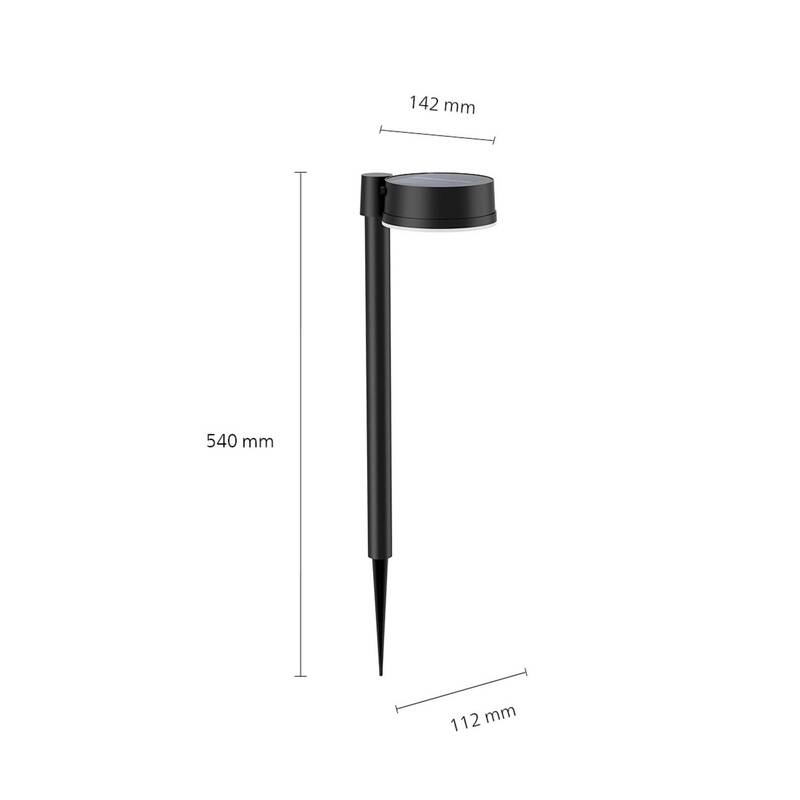 Philips LED-Solar-Erdspießleuchte Vynce schwarz 11,2 cm 54 cm IP44 - 8720169265646