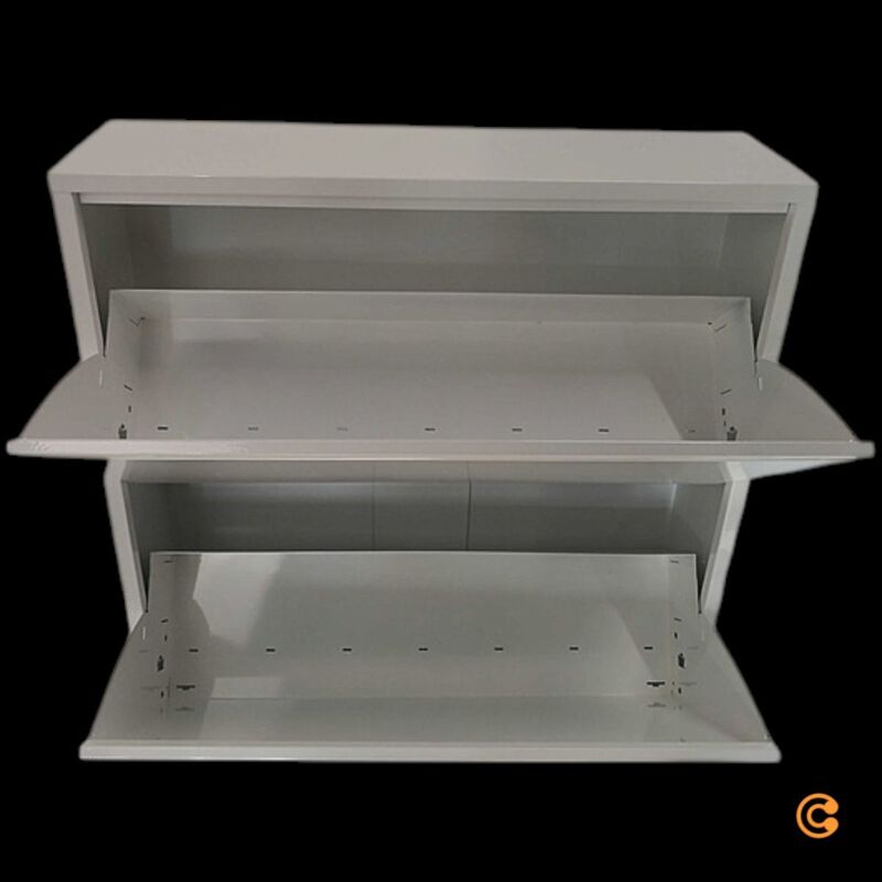 Jan Kurtz Double Large 2 Schuhschrank Schrank Kipper Flurschrank Stahl Weiß - 4021224942309