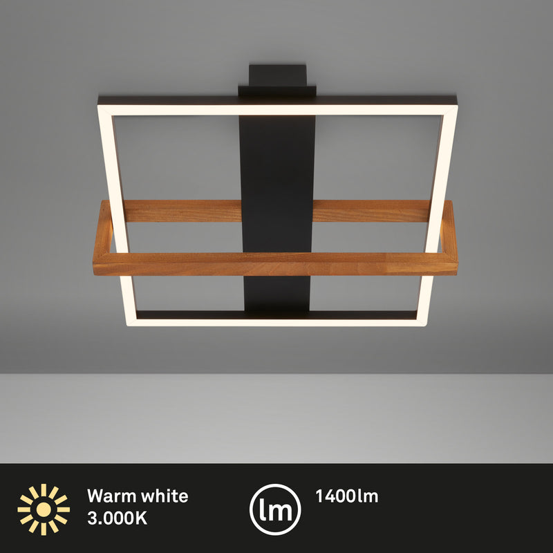 Briloner Deckenleuchte Lampe LED Designer Leuchte schwarz 35x33cm 1400 Lumen - 4002707445739