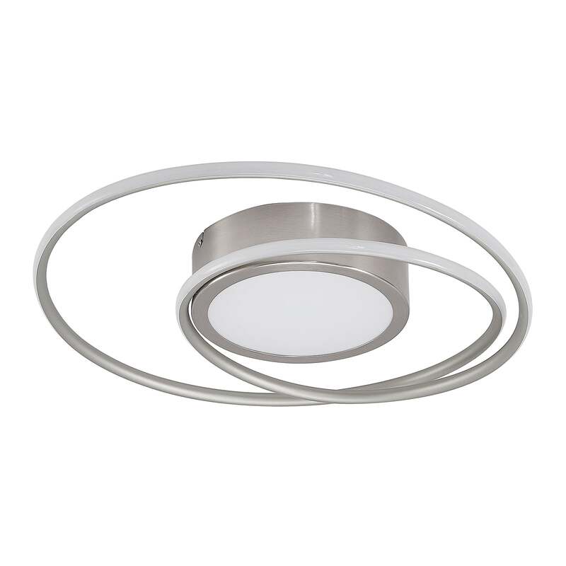 Lindby Deckenlampe Deckenleuchte Bovia LED Lampe dimmbar Leuchte CCT nickel 60cm - 4251911726367