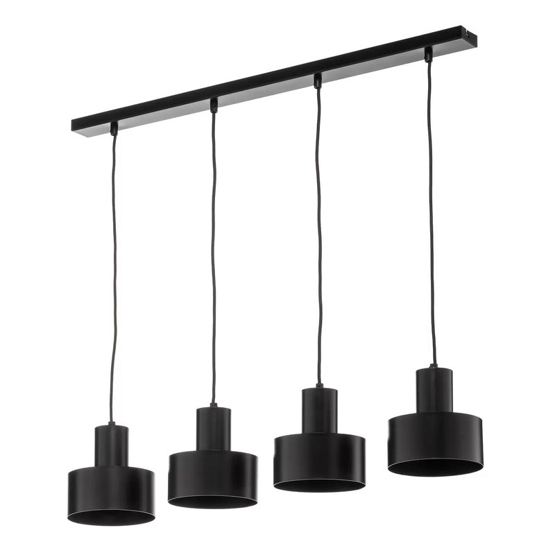Euluna Hängeleuchte Rif 4 Pendelleuchte Deckenlampe linear 4-flammig E27 schwarz - 5907554415081