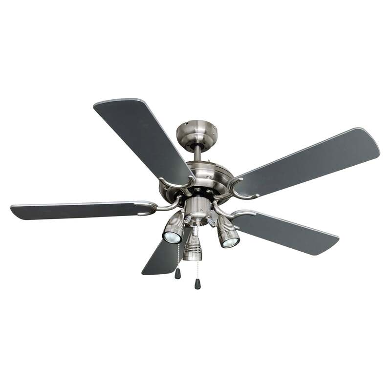 Lindby Deckenventilator Anariki leise Ventilator mit Licht silber Ø 108,5 cm - 4251911744675