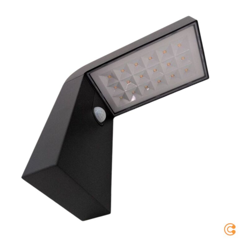 Nordlux Wandleuchte Außen LED Solar Alya mit Bewegungsmelder schwarz IP44 400lm - 5704924004971