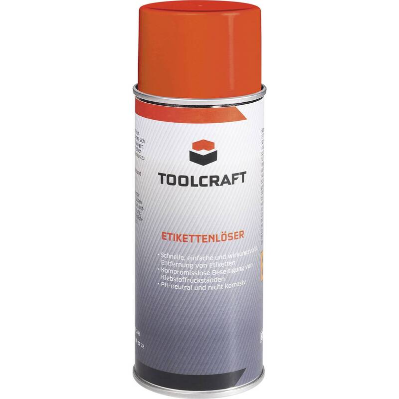 Toolcraft AETL.D400 Etikettenentferner Klebstoffentferner 400ml Spray 12 STÜCK - 4016138762761