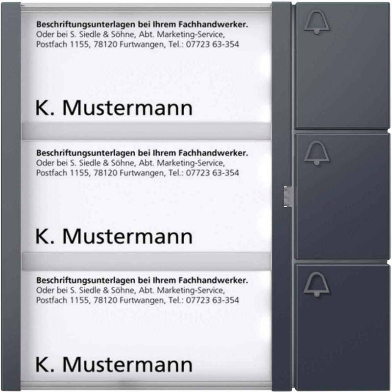 Siedle Türsprechanlagen-Zubehör Funktionsmodul anthrazit Tasten-Modul 99x99mm - 4056138001293